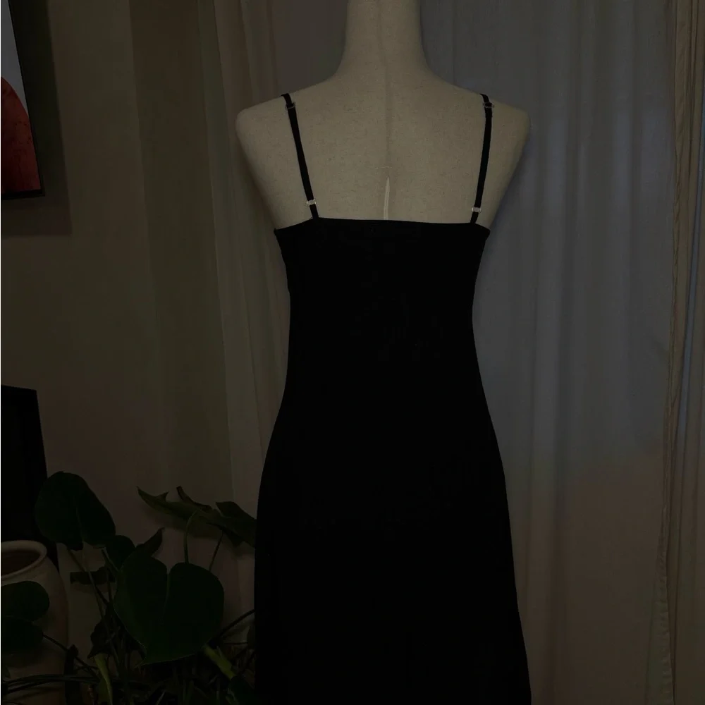 Black Dress 100% Cotton Adjustable Straps size 4 - Picture 3 of 9